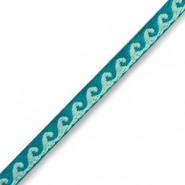 Schmuckband mit Tekst "Waves" Turquoise-blue